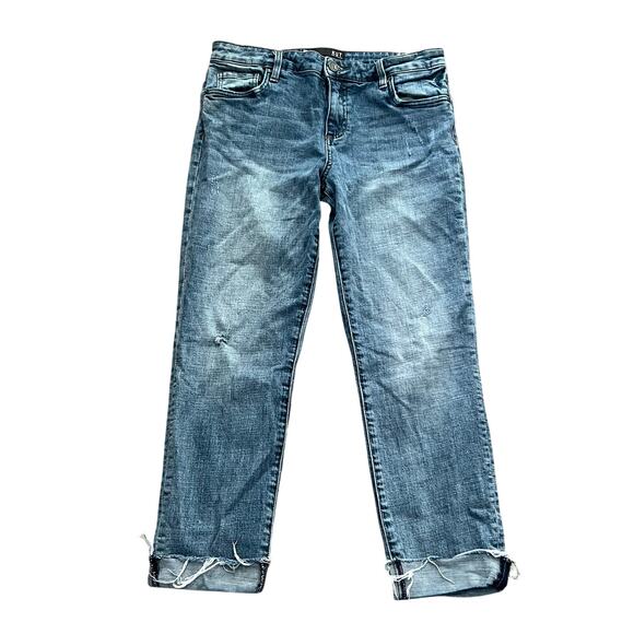 KUT from the Kloth Women’s Jeans Size 8 Distressed Raw Hem Medium Wash KP1352MA4 - Picture 1 of 7